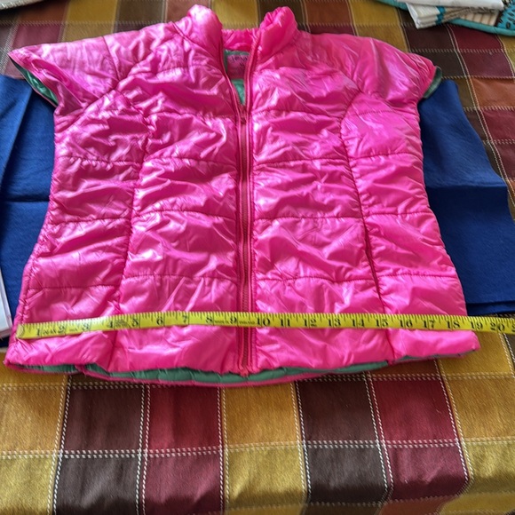 Jenni Womens Pink & Green Gilet - Picture 9 of 11